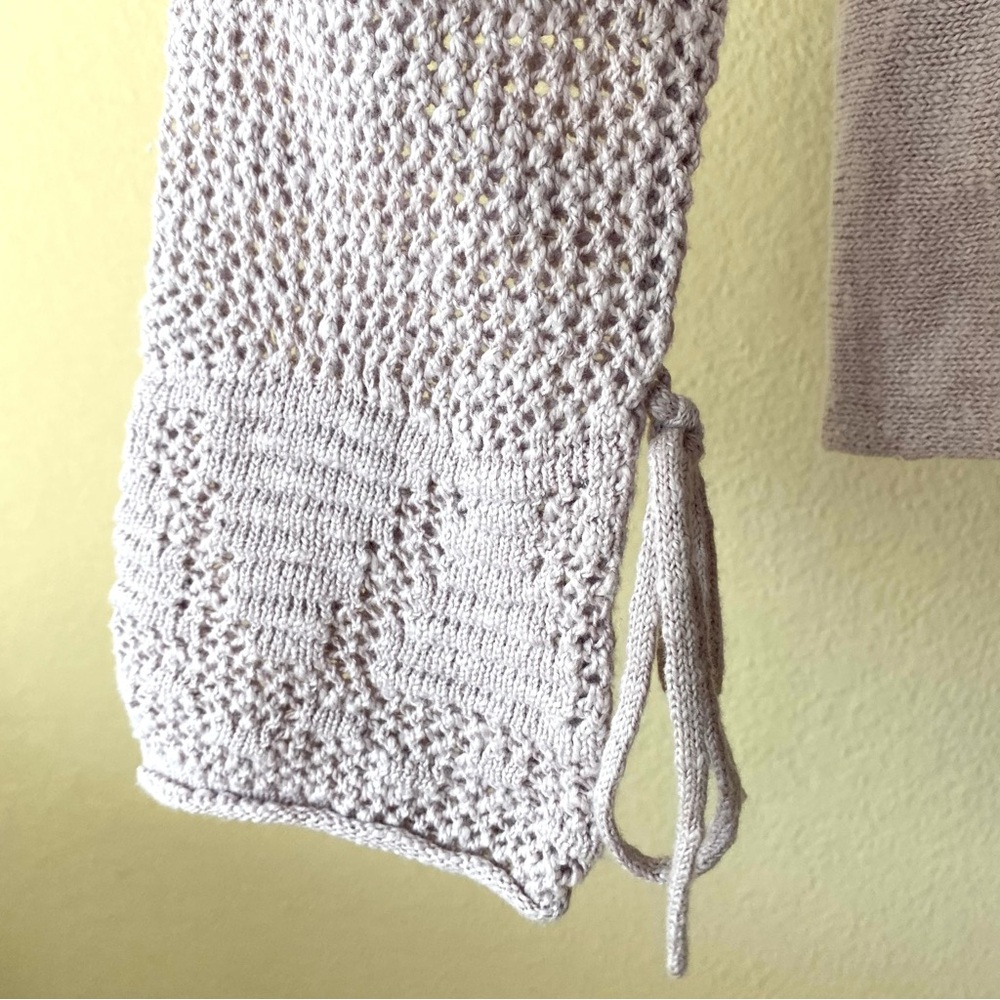 Sundance Beaux Pointelle Lilac Cardigan Sweater - Picture 6 of 9